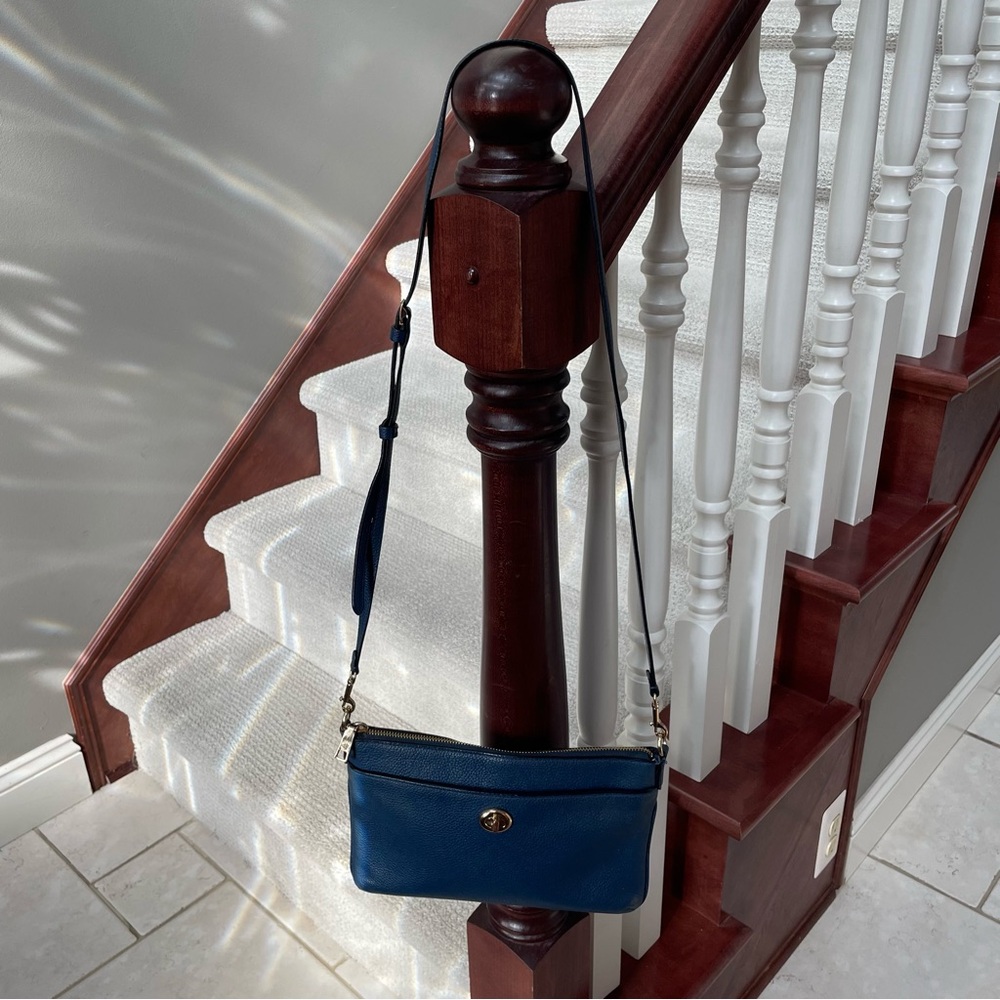Coach Blue Leather Crossbody Bag